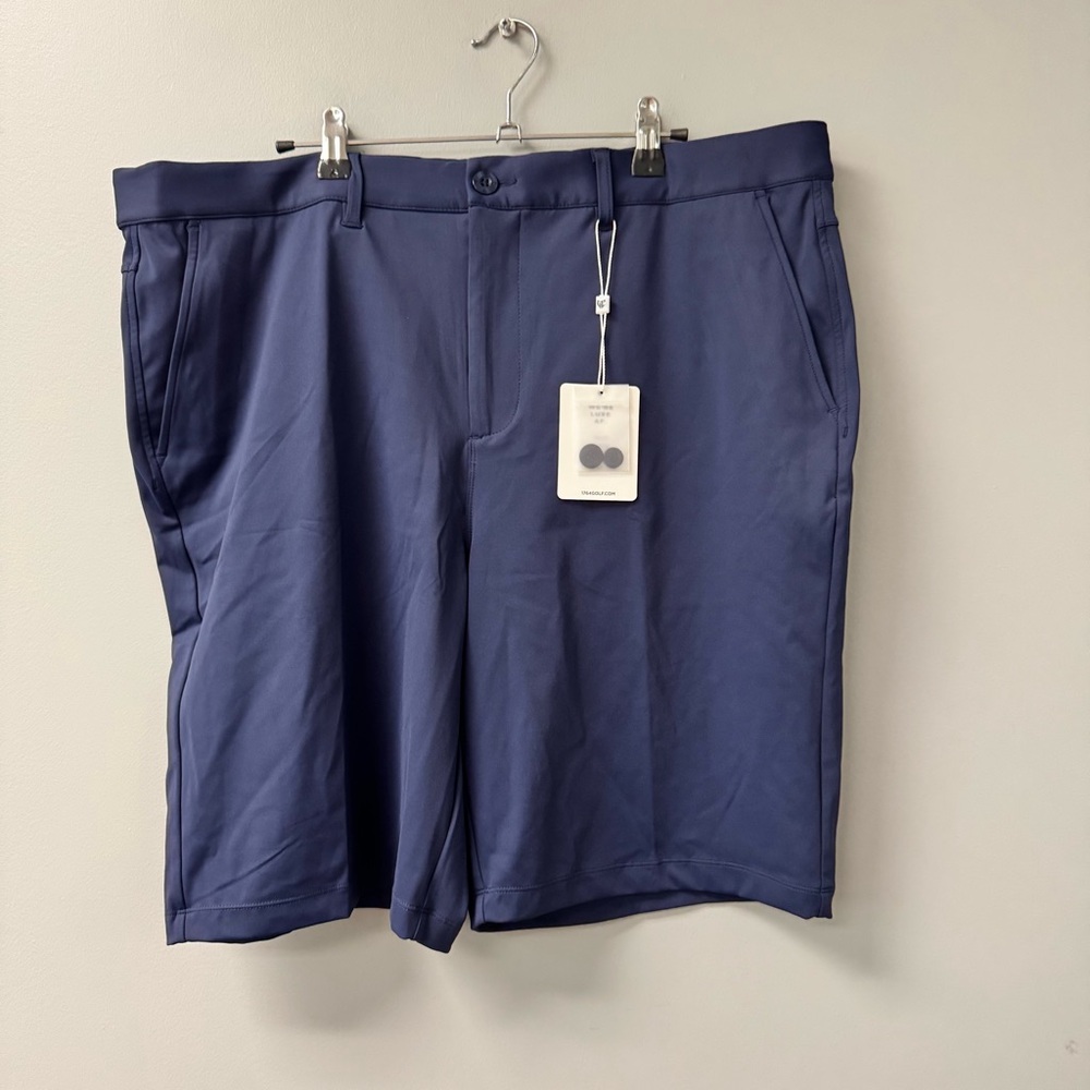 Graham Luxe Shorts Men's 40 Navy Blue Depths Golf Performance Golfing NWT